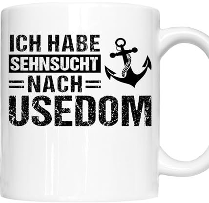 Usedom Tasse | ich habe Sehnsucht nach Usedom | Usedom Geschenk Usedom deutschland Ostsee Insel Kaffeebecher