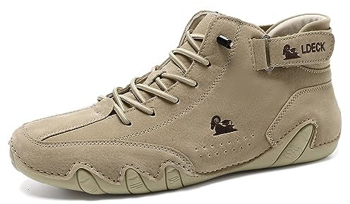 mivoxa Ludwig Deck orthopädische Premium Barfuß-Lederschuhe Premium Barfuß-Lederschuhe aus Italienischem Wildleder - Ultrabequeme und rutschfeste Stiefel für Komfort und Stil