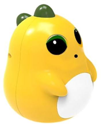 Wobble Toy, Dinosaur Goblet, Sensory Learning Game, Blinking Eye Feature, Early Education Fun, Home Indoor Play, Approx 3.5 x 4 Inches, Yellow, 1 Piece, Lightweight