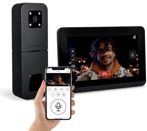 Interphone Vidéo Sans Fil Connecté 7 Pouces - Écran Tactile – Portée 350 m