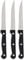 Gimel 518008 lot de 3 Couteaux, Acier Inoxydable, Noir, 7 x 1,17 x 22 cm