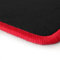 Autoteppich Stylers Schwarze NF-Velours Fußmatten in Top-Qualität, Randfarbe Rot A-T-S_Q100_R103_00216