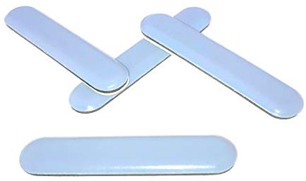 16 Teflon-Möbelgleiter - selbstklebend - Größe wähbar - eckig und rund - PTFE-Beschichtung/Möbelgleiter/Teflongleiter/Stuhlgleiter (15 x 75 mm)