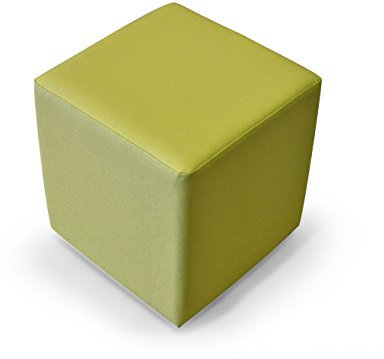 moebel-eins KUBUS Bequemer Sitzwürfel, Material Kunstleder 48x43x43 Bandscheibenwürfel, grün