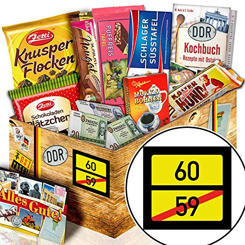Ortsschild 60 - Geschenke zum 60 Geburtstag Mann - Schokoladen Ossi Paket