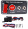 Geloo Panel de Interruptores de Modificación 4 en 1 de Fibra de Carbono de 12 V Interruptor de Encendido