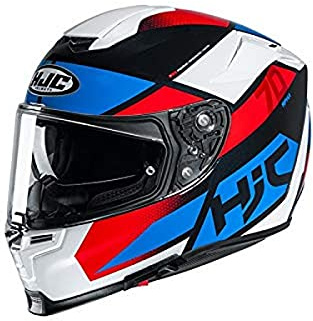 HJC Helmets Herren Nc Motorrad Helm, Schwarz/Weiss/Blau/Rot, L
