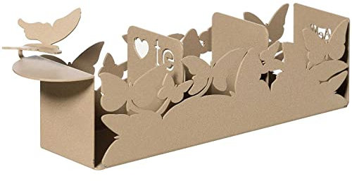 Arte e Mestieri 0VA3335C116 Porta Bustine The Butterfly Beige 25x6Px6H cm