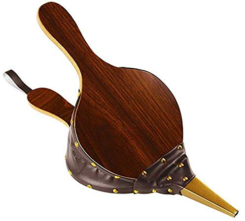 rebirthesame Cheminée, GranSoufflante À Bois avec Sangle Suspension, Long Manche, Buse en Métal, Excellent Out Cheminée, Foyer, Poêle À Bois, Barbecue, 17 x7.5