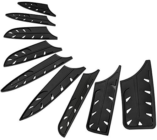 XYJ 9 PCS Protectores de borde de cuchillo de plástico Funda de cuchillo Protectores de cuchillo universales