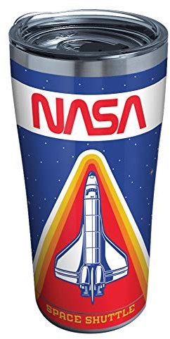 Tervis Vaso aislado de triple pared de la NASA, vaso de viaje que mantiene las bebidas frías y calientes, 20 onzas, estilo legado, acero inoxidable