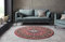 Hanse Home Nouristan Mirkan Orient Teppich Rund – Wohnzimmerteppich Orientalisch Kurzflor Vintage Orientalischer Teppich für Esszimmer, Wohnzimmer, Schlafzimmer – Rot, 160cm