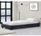 Corium Kunstlederbett Polsterbett aus Kunstleder Bettgestell mit Lattenrost 90x200 cm Bett inkl. Lattenrahmen Einzelbett Jugendbett Lederimitat in Schwarz