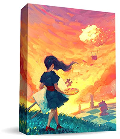 R2i Games Leinwand-Brettspiel – Erstellen Sie atemberaubende Meisterwerke! Kunstwettbewerb und Puzzle-Spaß für Kinder und Erwachsene, ab 14 Jahren, 1–5 Spieler, 30 Minuten Spielzeit