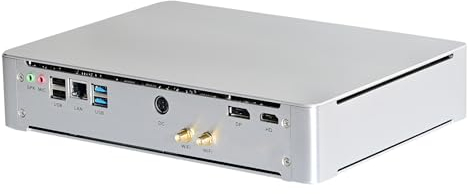 HUNSN 8K Mini PC, Small Server, Gaming Computer, Intel XEON D-1581, Windows 11 or Linux Ubuntu, BM28, AMD Radeon RX 6400 4G Graphic, Wi-Fi 6, BT 5.2, DP1.4a, HDMI2.1, 16G RAM, 128G SSD, 1TB HDD