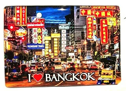 Generisch Souvenir Kühlschrankmagnet - Bangkok, Thailand, 8 x 5,5 cm, Epoxid, 1 Stück