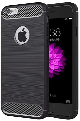 Verco Protective Case for Apple iPhone 6, iPhone 6S Case Robust Soft Mobile Phone Case for iPhone 6S / 6 Silicone Case - Black