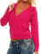 Gennadi Hoppe Veste de survêtement à capuche pour femme - Veste de sport - Veste de loisirs - Veste zippée, rose (pourpre), 3XL