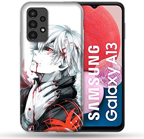 Cokitec Schutzhülle für Samsung Galaxy A13 Manga Tokyo Ghoul Kaneki Weiß