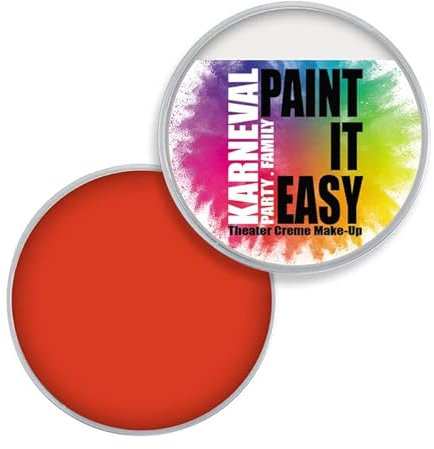 NEU PAINT IT EASY Theater Creme-Make-Up, Kinderschminke, Schminke auf Fettbasis, 25g, Rot