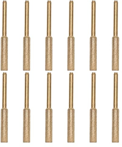 Kettensägen Schleifkopf, 12 Stück Titanbeschichteter Schleifkopf 3 Mm Schaft 4,8 Mm Kettenschärfgrat Schmirgelschleifstein, Polieren Schleifen Elektrobohrer Schleifbits