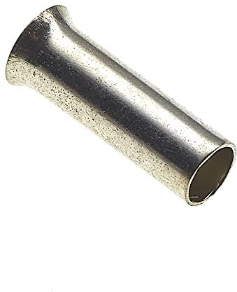 Uninsulated Bootlace Ferrules 9mm X 4mm, 12AWG, Pack of 100 - Wire Copper Crimp Connector Pin, Cord End Terminal Connectors