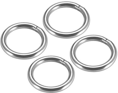 METALLIXITY 4Stk Edelstahl O Ringe 30mm 4mm Geschweißt Rund Ring für Hängende Objekte