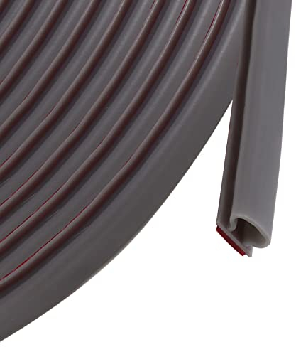 Grau Dichtungsband Selbstklebende 10mm(B)*6mm(D)/ 15m(L) Gummi-Wetterabisolierung, wasserdicht, selbstklebend, für Türrahmen-Isolierung, leicht zuschneidbar