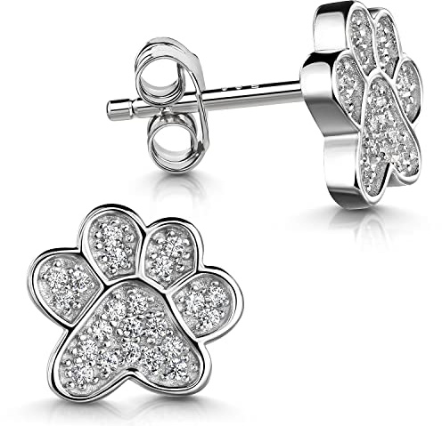 MATERIA by Matthias Wagner Pfoten Ohrstecker Silber 925 Zirkonia Ohrringe Damen SO-110
