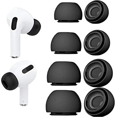 4Paar Ersatz-Ohrstöpsel für Airpods Pro und AirPods Pro 2nd Generation mit Loch zur Geräuschreduzierung,Silikon Ohrpolster Kompatibel mit Airpods Pro2 Ohrhörer passend für die Ladehülle(XS/S/M/L)