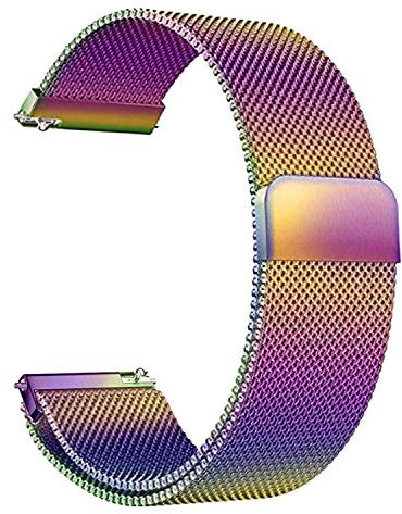 ONE ECHELON Bracelet de montre à dégagement rapide compatible avec Lotus Digital 50015/A Bracelet de rechange en maille métallique en acier, Métal, Sans pierre précieuse