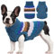 Kuoser Warm Hundepullover, Für Kleine und Mittelgroße Hunde, Fleece Hunde Kleidung, Winter Pullover Blau XL