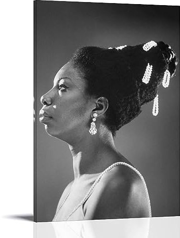 Nina Simone Vintage-Poster, Kunst, Stern, dekoratives Gemälde, Leinwand, Wandkunst, Wohnzimmer, Schlafzimmer, 30 x 45 cm