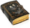 Tuzech Book of Spells Ledergebundenes Tagebuch, Büttenrand, Papier, Grimoire, gedrucktes Tagebuch, Spirale, Gothic-Notizbuch, antikes Vintage-Buch für Männer und Frauen (die Liebhaber)