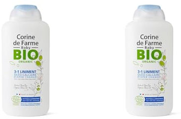 Corine de Farme -3 en 1 Liniment Oléo-Calcaire - Certification Bio ECOCERT COSMOS, Enfants - 500ml (Lot de 2)
