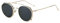 kachawoo Runde polarisierte Sonnenbrille Männer UV400 Linse Clip auf Sonnenbrille Frauen Metallrahmen Flip Up Brillen (gold with black)