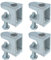 TSSS 4 Pcs I Beam Clamp,Malleable Iron Universal Beam C Clamps,Max Jaw Opening 25mm,Electrogalvanized