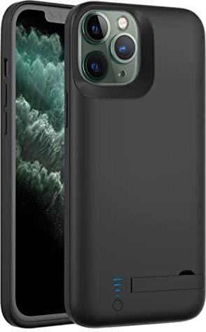Fey Battery Case for iPhone 11 Pro Max, 6000mAh Rechargeable Batteri Charger Cases for iPhone 11 Pro Max 5G Extended External Backup Power Bank Charging Protective Cover, Black
