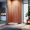 SONNI Cabine de douche d'angle 90 x 90 x 195 cm avec épaisseur de 4 cm - Bac de douche carré et bonde de vidange - Porte à charnière en verre Nano Esg de 6 mm - Sans cadre