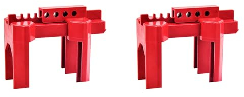 Haopeuk 2X Kugelhahnverriegelung, Verstellbare Kugelhahnverriegelung, Klein, für 1/2-2-1/2 Außenrohrdurchmesser, Rot
