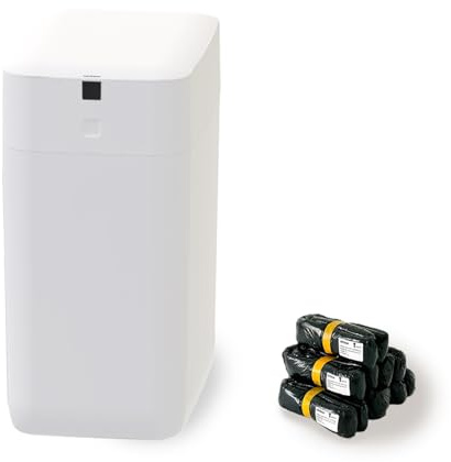Airdeer Automatic Trash Can, 3 Gallon Self Sealing and Self-Changing Smart Trash Can, Motion Sensor, Touchless Garbage can with lid for Kitchen Bathroom Bedroom Office, 6 Refill Rings(C3, White)