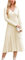 OUGES Jumper Dress for Women UK Long Winter Dresses Pleated Elegant Sweater Casual Knit Dress Fall Beige