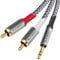 SUCESO 5m Cinch auf Klinke Kabel 3,5mm Klinkenkabel 2 Cinch RCA Kabel 3,5mm Stereo Chinch Audio Kabel für HiFi-Systeme Lautsprecher MP3-Player TV PC Handy Heimkino Tablet Verstärker Soundbar usw