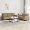 ShGaxin 2-TLG. Sofagarnitur mit Kissen Cappuccino-Braun Kunstleder, Sofa Mit Relaxfunktion, Couchgarnitur, Wohnzimmer Sofa, Couch, Sofa Set 3201382