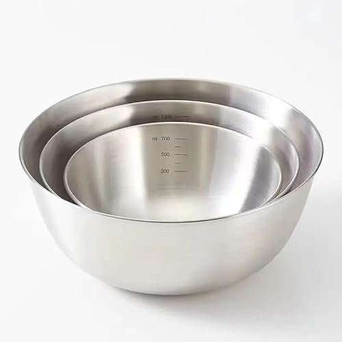 Rührschüssel aus Edelstahl, Schüsseln for die Küche, ideal zur Aufbewahrung, vielseitig for Kochen, Backen und zur Lebensmittelzubereitung(Silver,19cm 1pc)