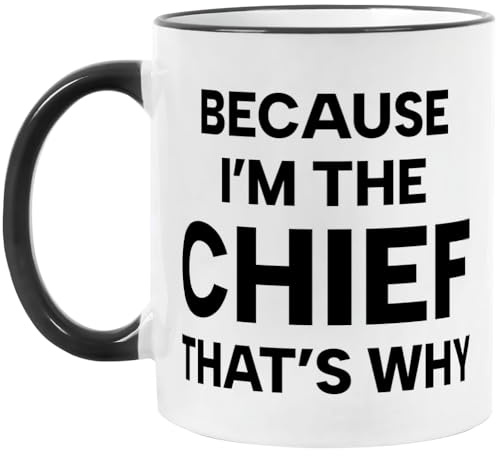 Yanprint Funny Gifts for Chief, I’m the Chief that’s Why Coffee Mug, Senior Chief Us Navy Retired Executive Leader Manager Head Supervisor Director Principal Commander 11 OZ