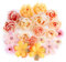 GUOSIYAO Künstliche Blumenköpfe Künstliche Blüten Kunstblumen Blumenköpfe Kunstblumen Seidenblumen Dekoblumen Künstlich Für Party DIY Braut Hochzeit Blumenarrangements Combo Deko 20Stk (orange)