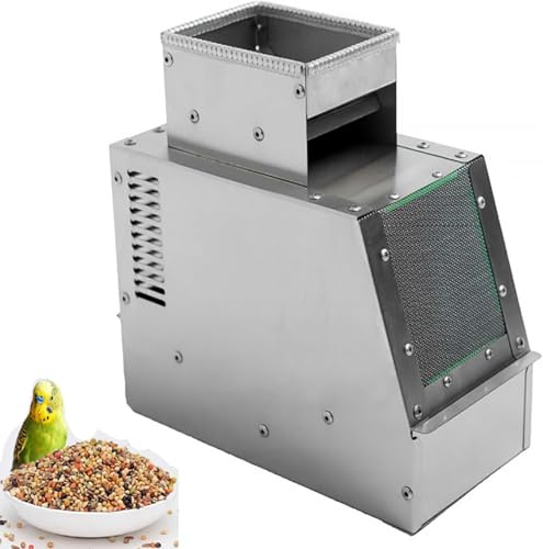 Séparateur De Coquilles Soufflées Pour Aliments Pour Oiseaux Électriques, Petit Séparateur De Balles De Riz En Acier Inoxydable Avec Ventilateur Réglable À 2 Vitesses Pour Graines De Millet/melon