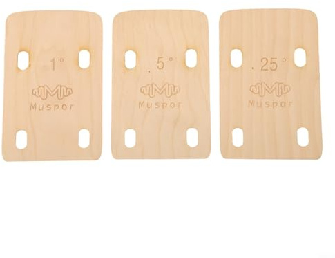 HpLive 3 Stück Gitarren Hals Shim， E-Bass Hals Unterlegscheiben Platte 1 Grad Ersatzteil für Gitarre Bass Reparatur