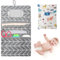 APOMOONS Nappy Bag Organiser, 2 in 1 Portable Nappy Pouch for Mom Cosmetic Bag Small Diaper Bag Baby Organiser for Diapers Wet Wipes